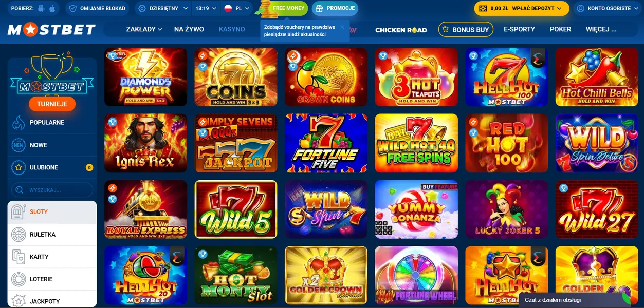 Gry w kasyno Mostbet – od slotów po live casino
